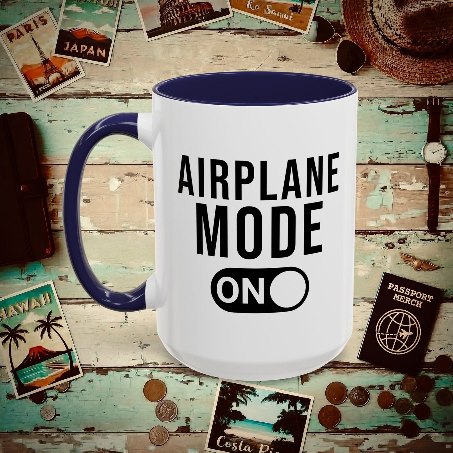 Airplane Mode, On 15oz Mug Navy / 15oz
