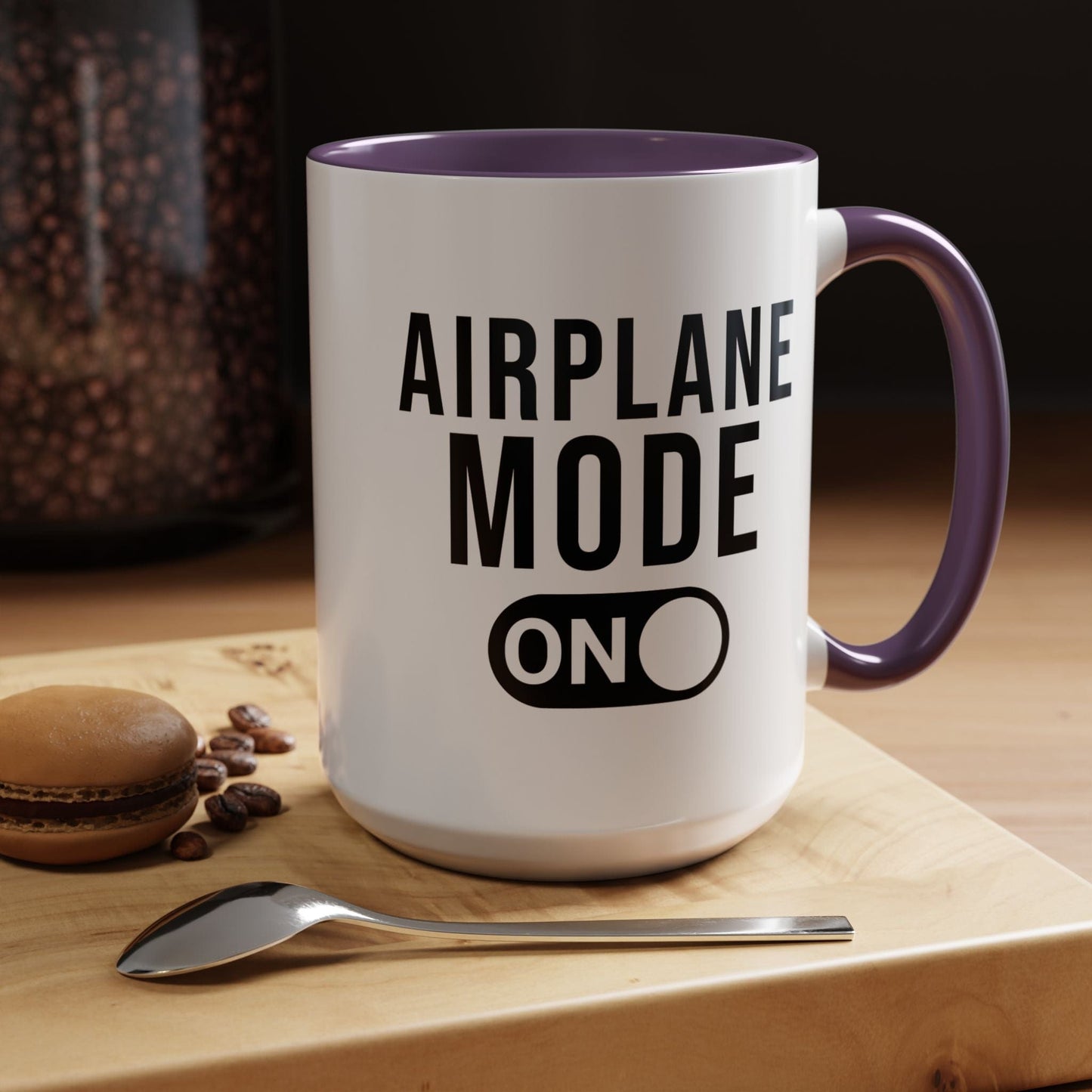 Airplane Mode, On 15oz Mug Purple / 15oz