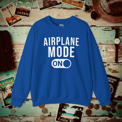 Airplane Mode, ON Crewneck Royal / S