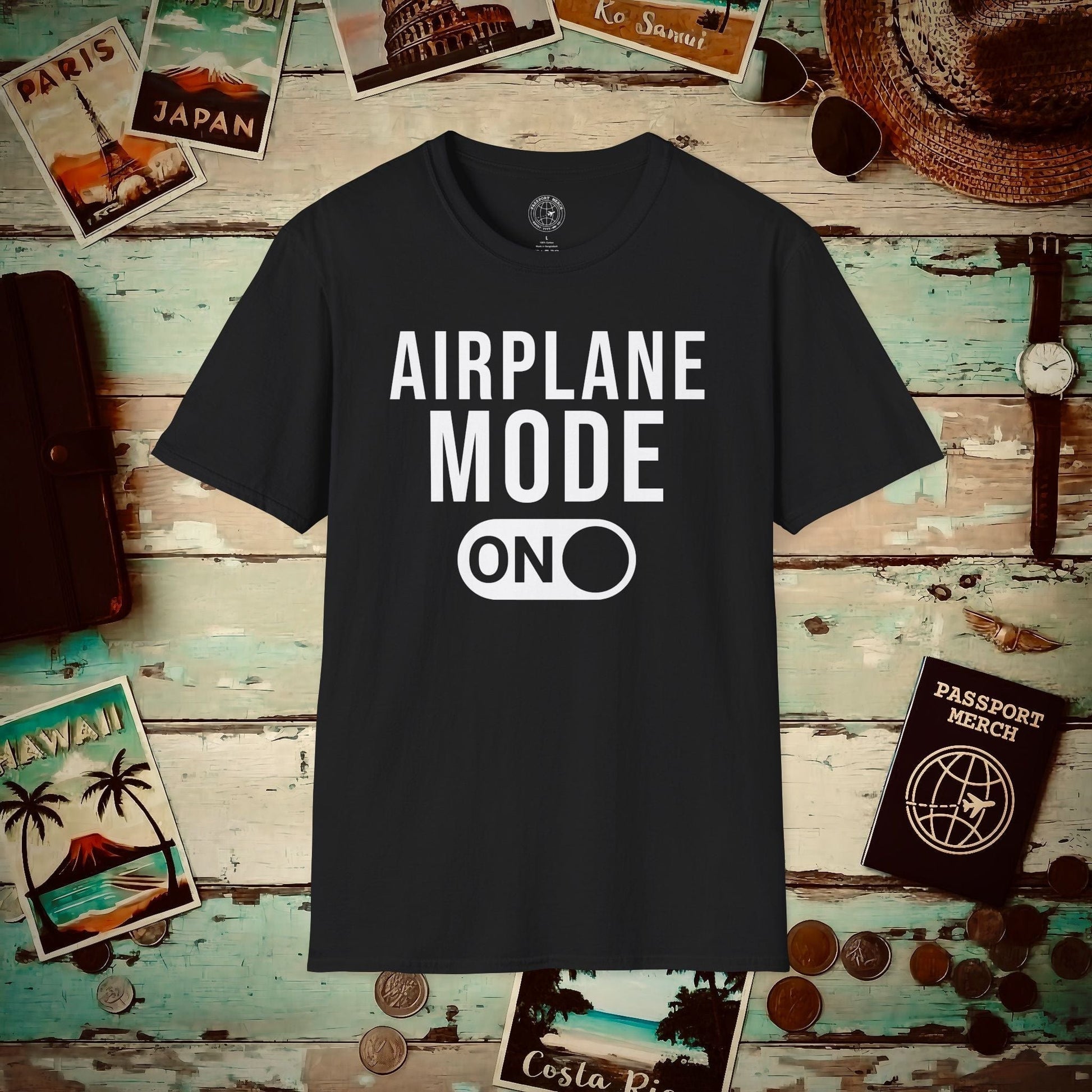 Airplane Mode, On T-Shirt Black / S