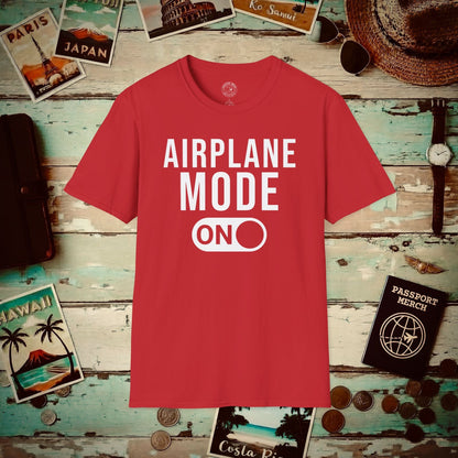 Airplane Mode, On T-Shirt Red / S
