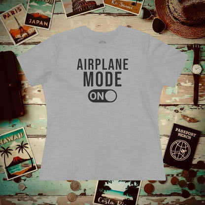 Airplane Mode, ON, Womens Fit T-Shirt Athletic Heather / S