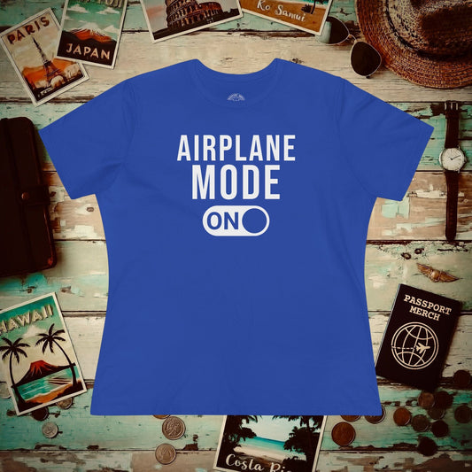 Airplane Mode, ON, Womens Fit T-Shirt True Royal / S