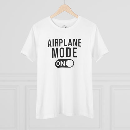 Airplane Mode, ON, Womens Fit T-Shirt White / S