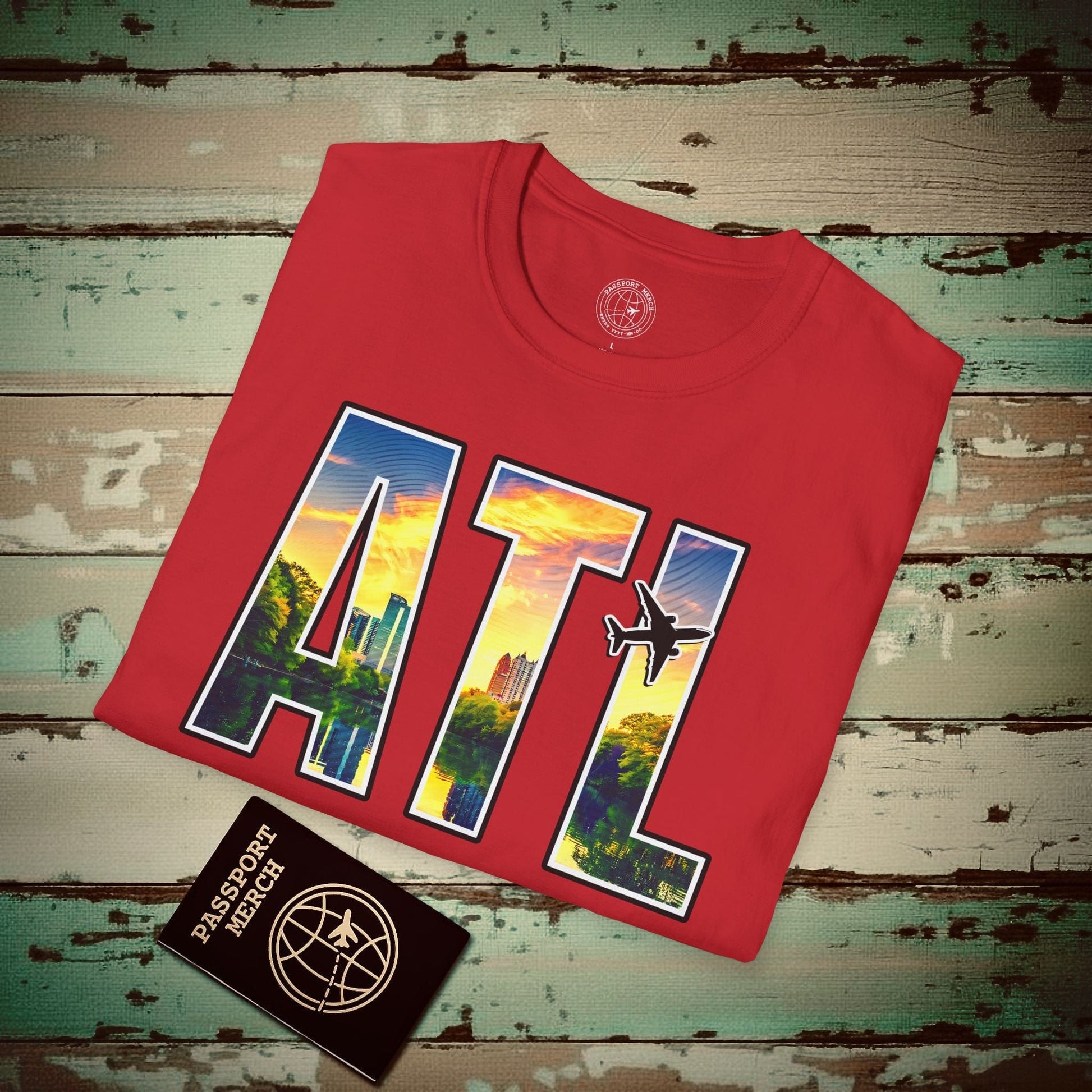 Airport Window Atlanta Georgia ATL T-Shirt Red / S