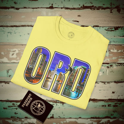 Airport Window Chicago Illinois ORD T-Shirt Cornsilk / S