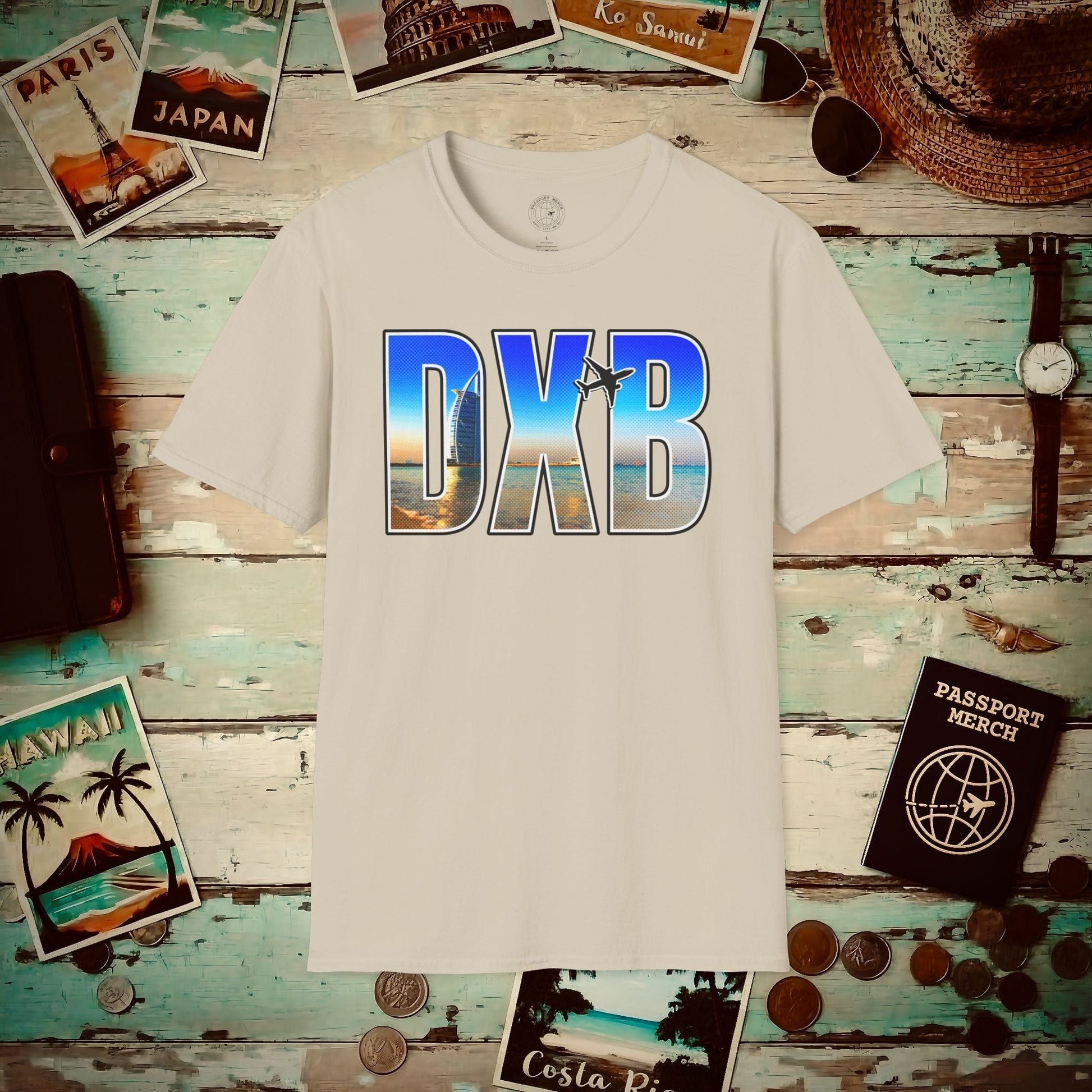 Airport Window Dubai United Arab Emirates DXB T-Shirt Sand / S