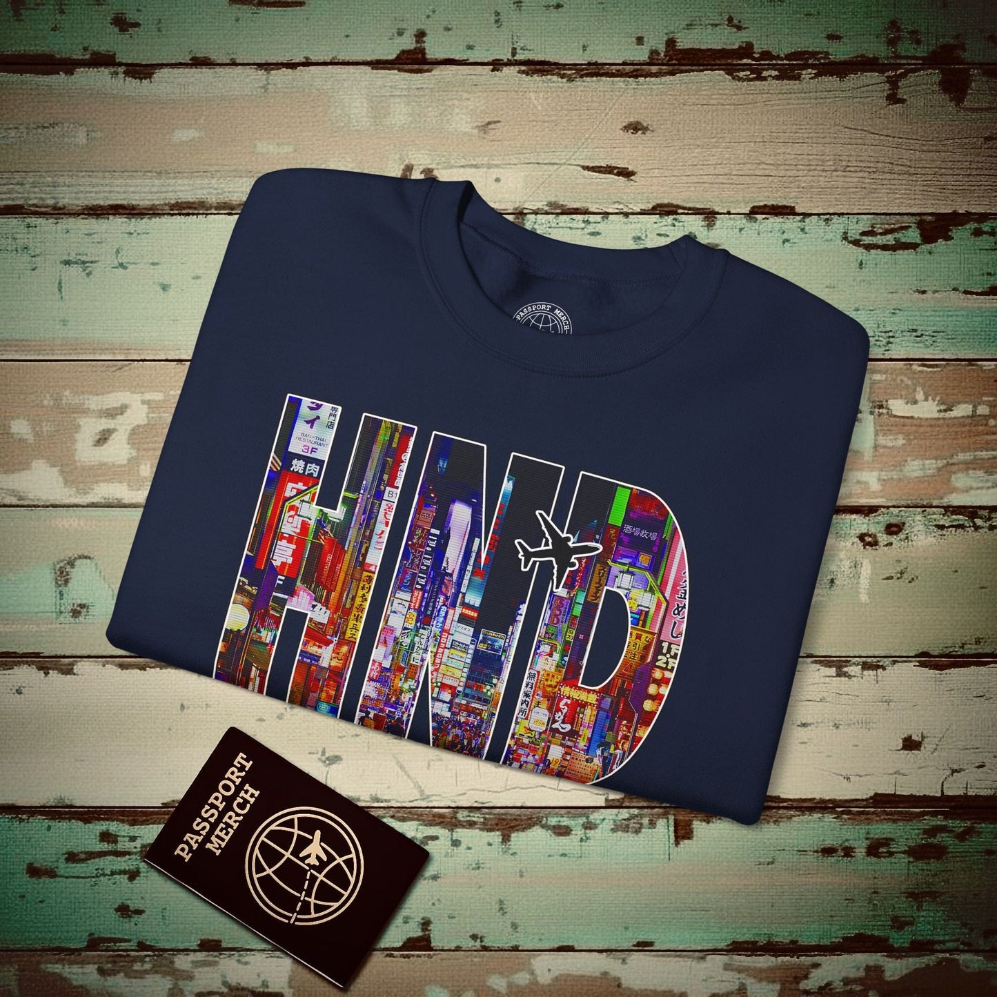Airport Window Haneda Tokyo Japan HND Crewneck Navy / S