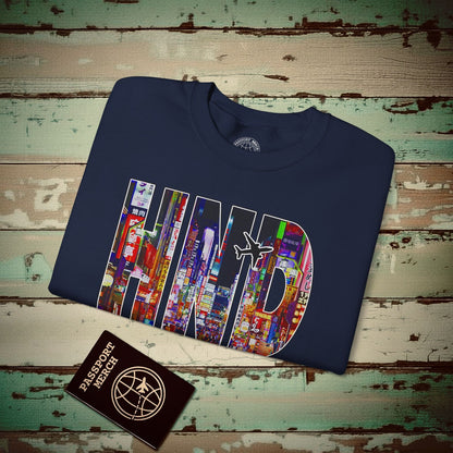 Airport Window Haneda Tokyo Japan HND Crewneck Navy / S