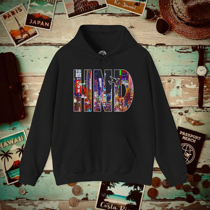 Airport Window Haneda Tokyo Japan HND Hoodie Black / S