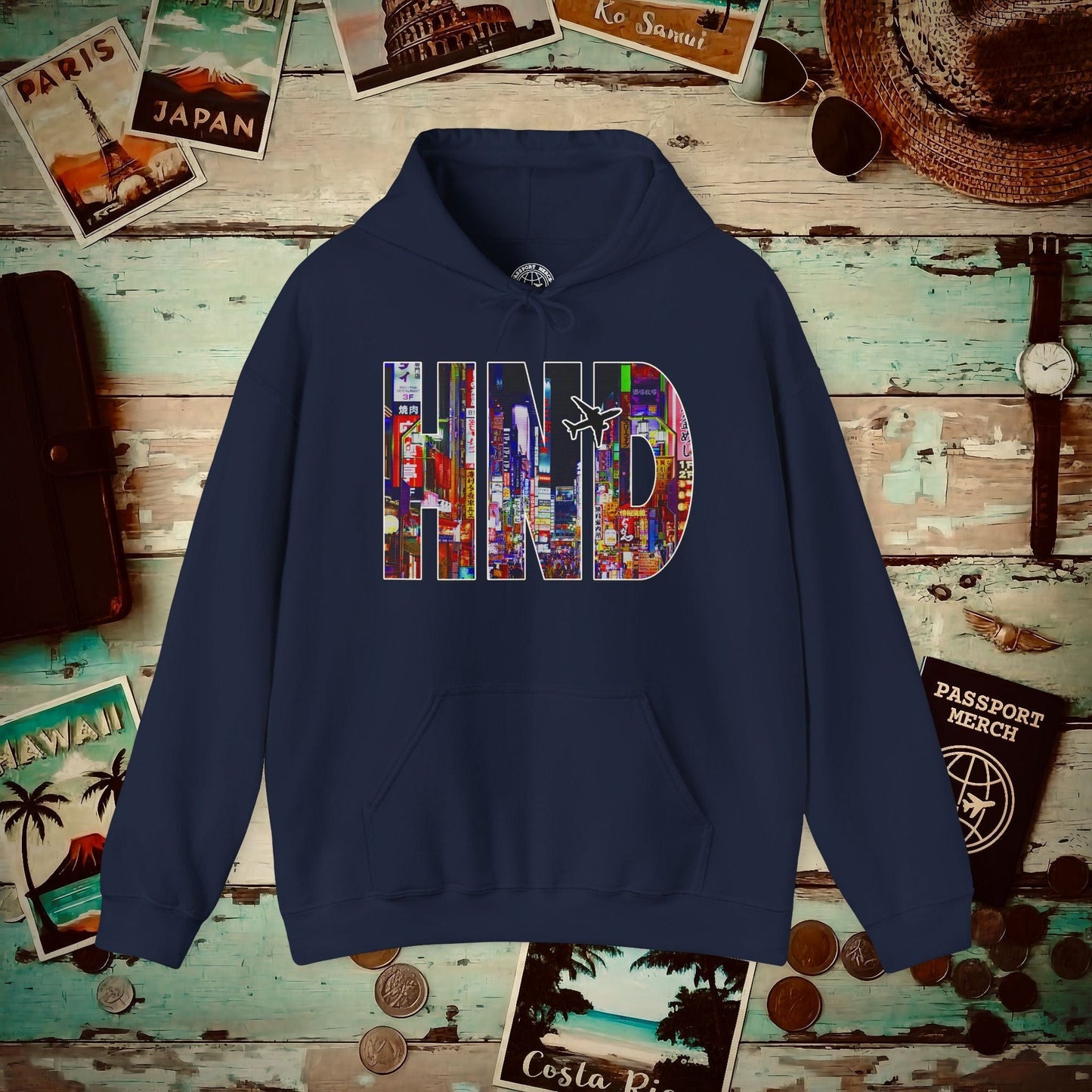 Airport Window Haneda Tokyo Japan HND Hoodie Navy / S