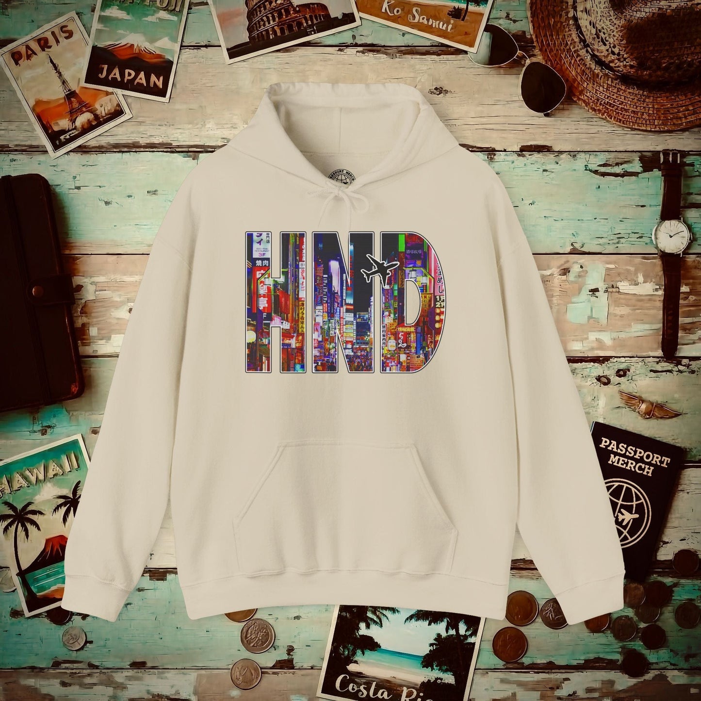Airport Window Haneda Tokyo Japan HND Hoodie Sand / S