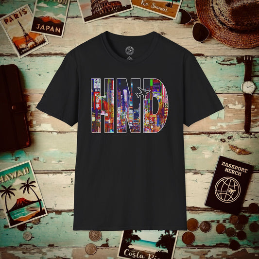 Airport Window Haneda Tokyo Japan HND T-Shirt Black / S