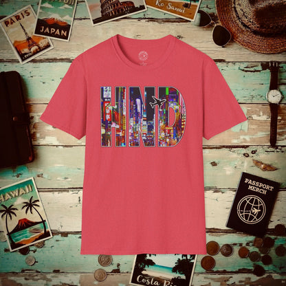 Airport Window Haneda Tokyo Japan HND T-Shirt Heather Red / S