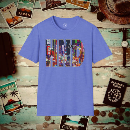 Airport Window Haneda Tokyo Japan HND T-Shirt Heather Royal / S