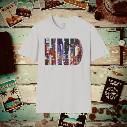 Airport Window Haneda Tokyo Japan HND T-Shirt Ice Grey / S