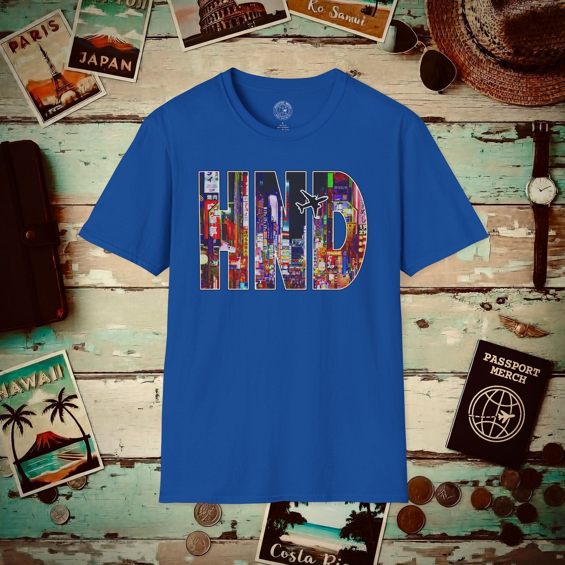Airport Window Haneda Tokyo Japan HND T-Shirt Royal / S