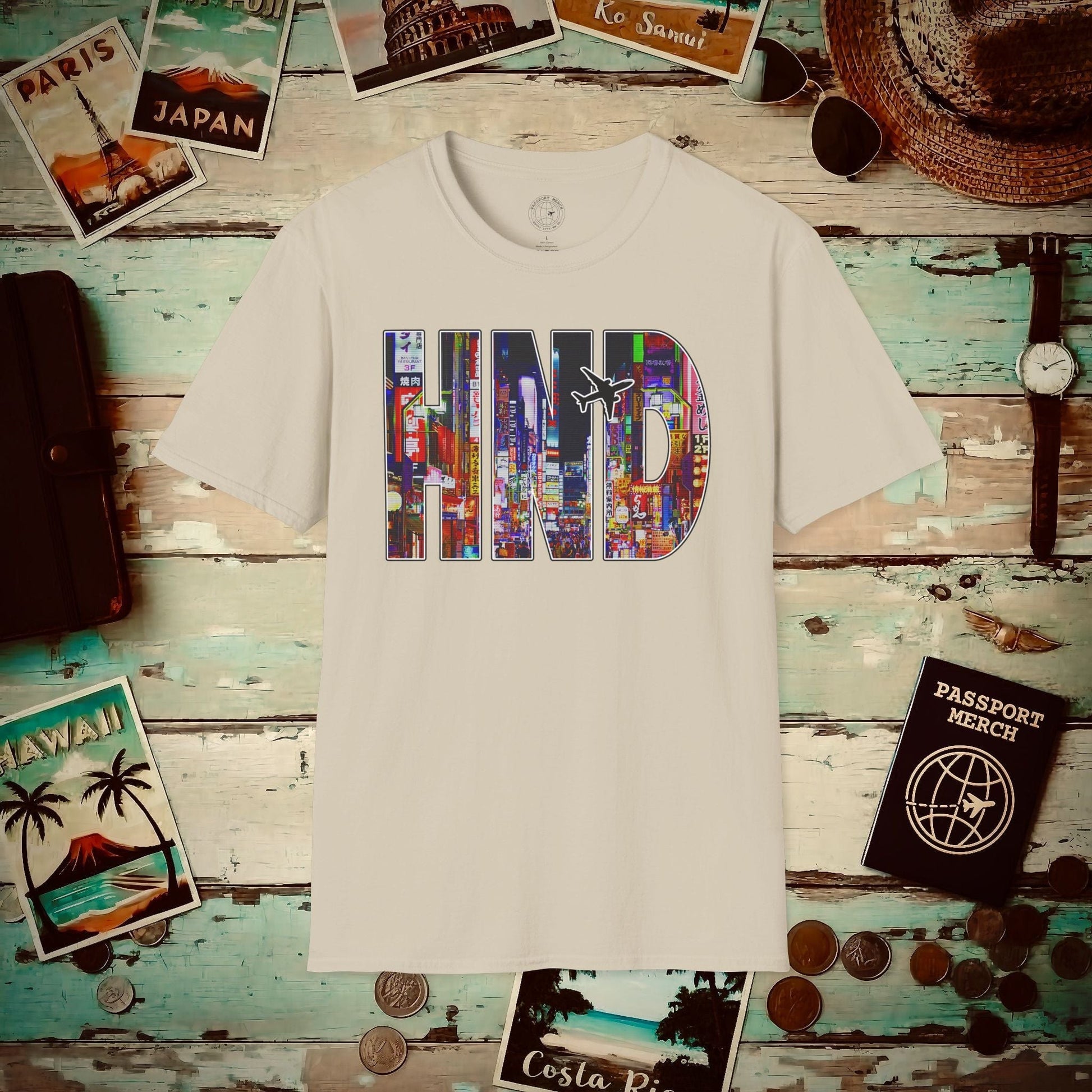 Airport Window Haneda Tokyo Japan HND T-Shirt Sand / S