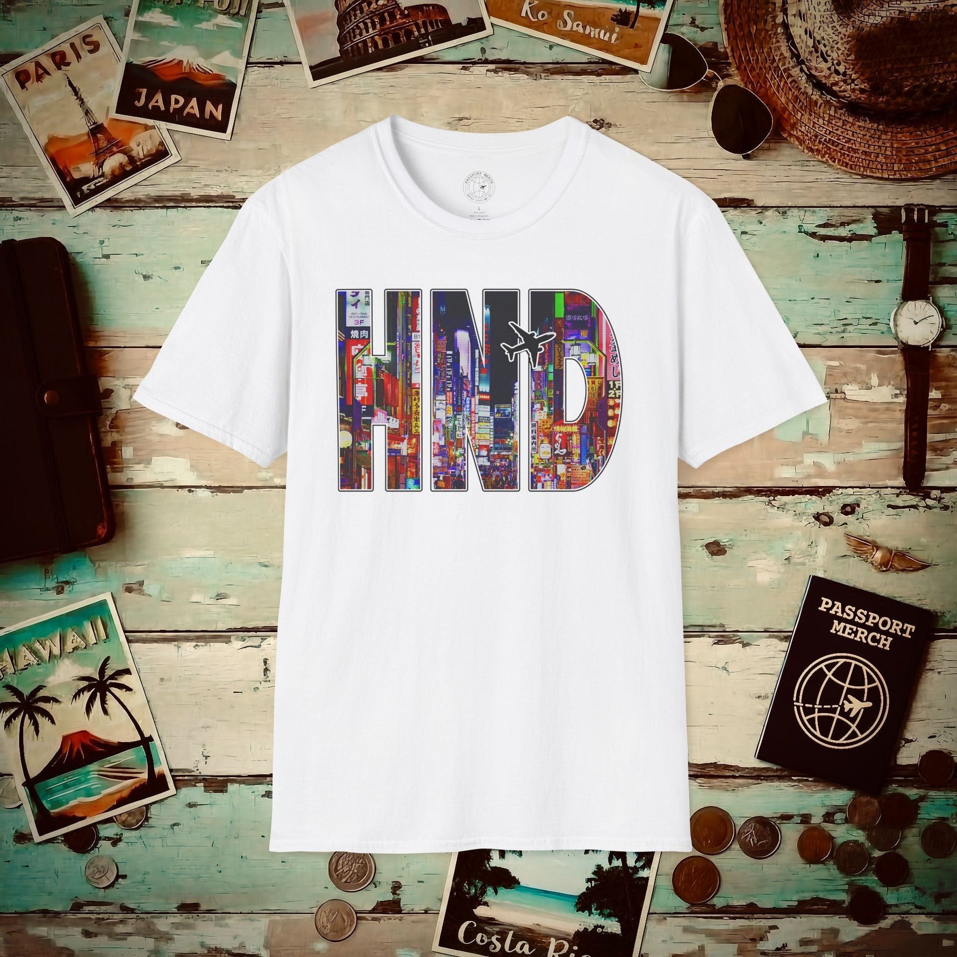 Airport Window Haneda Tokyo Japan HND T-Shirt White / S