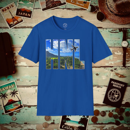 Airport Window Honolulu Oahu Hawaii HNL T-Shirt Royal / S
