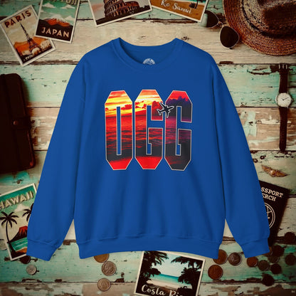 Airport Window Kahului Maui Hawaii OGG Crewneck Royal / S
