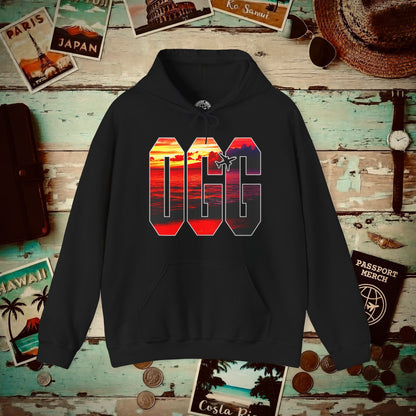 Airport Window Kahului Maui Hawaii OGG Hoodie Black / S