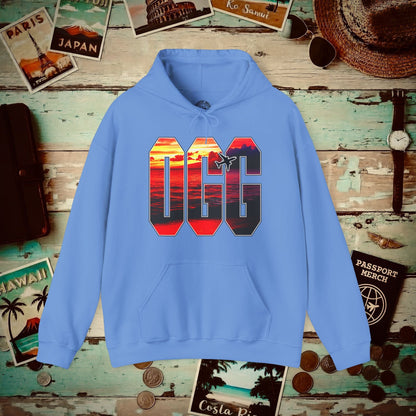 Airport Window Kahului Maui Hawaii OGG Hoodie Carolina Blue / S