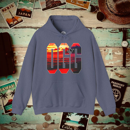 Airport Window Kahului Maui Hawaii OGG Hoodie Heather Navy / S