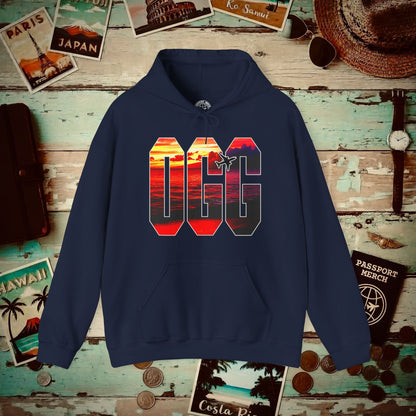 Airport Window Kahului Maui Hawaii OGG Hoodie Navy / S