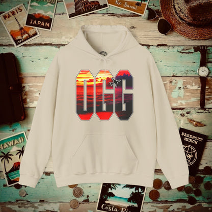 Airport Window Kahului Maui Hawaii OGG Hoodie Sand / S