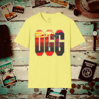 Airport Window Kahului Maui Hawaii OGG T-Shirt Cornsilk / S