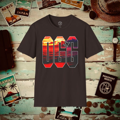 Airport Window Kahului Maui Hawaii OGG T-Shirt Dark Chocolate / S