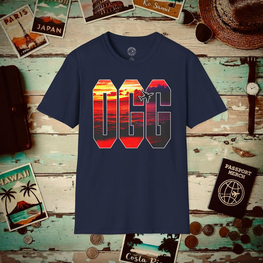 Airport Window Kahului Maui Hawaii OGG T-Shirt Navy / S