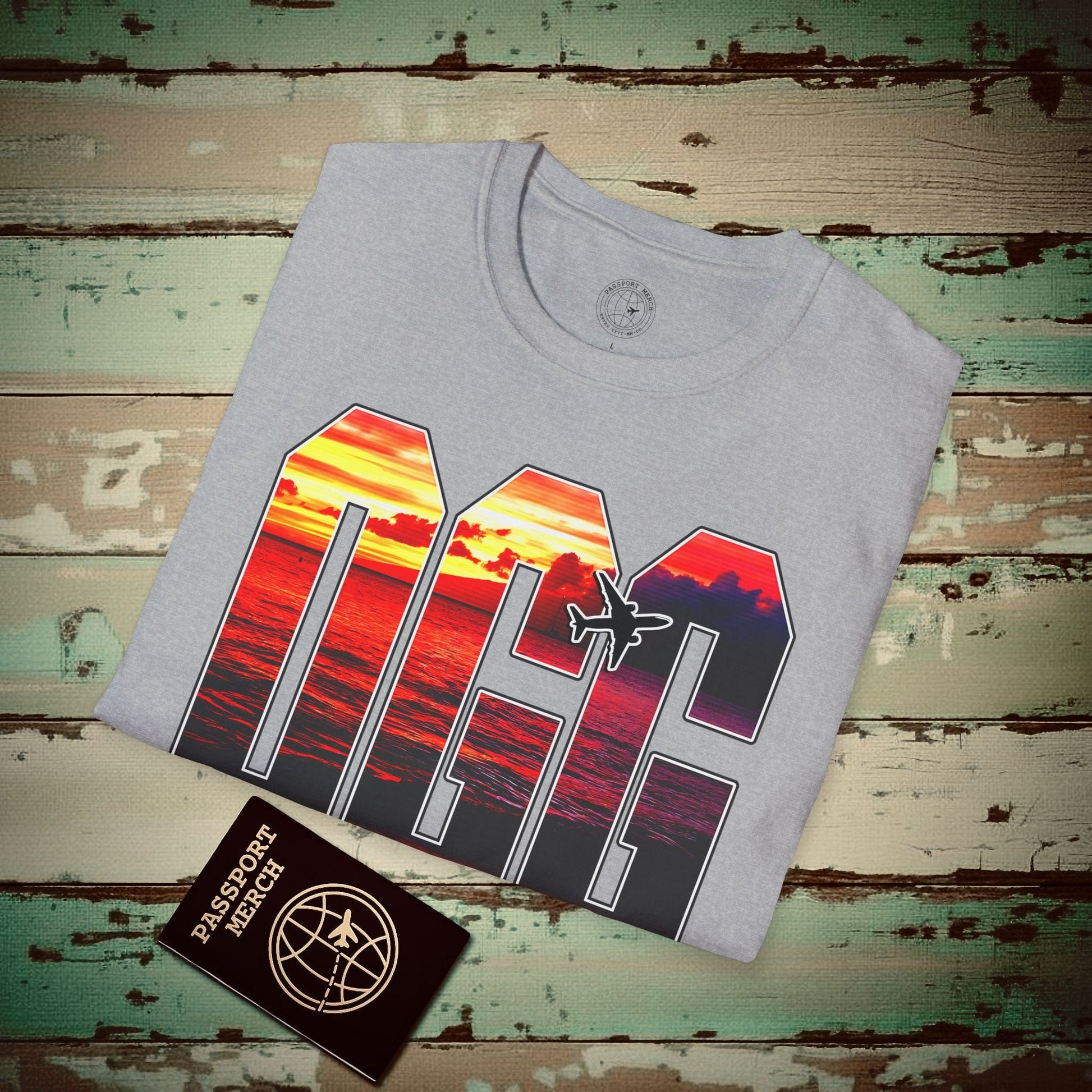 Airport Window Kahului Maui Hawaii OGG T-Shirt Sport Grey / S