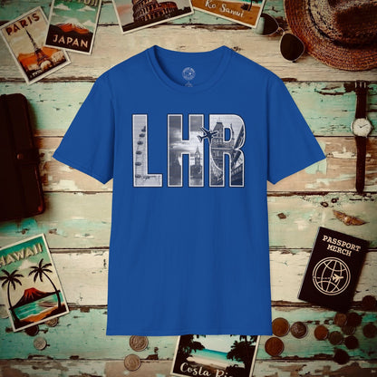 Airport Window London England UK LHR T-Shirt Royal / S