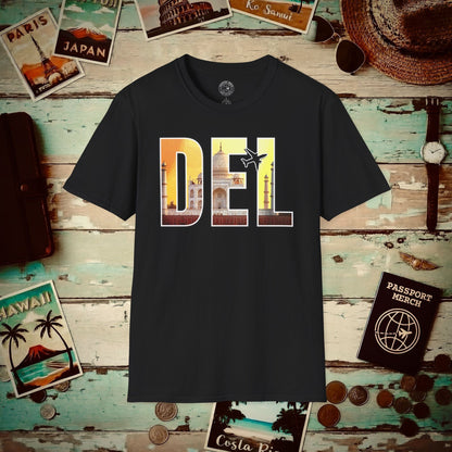 Airport Window New Delhi India DEL T-Shirt Black / S