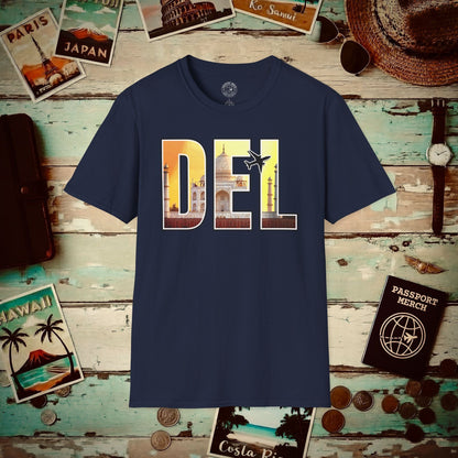 Airport Window New Delhi India DEL T-Shirt Navy / S