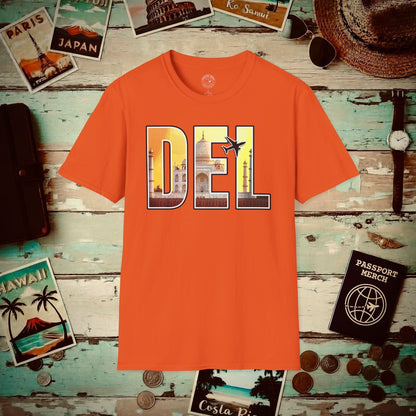 Airport Window New Delhi India DEL T-Shirt Orange / S