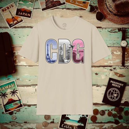 Airport Window Paris France CDG T-Shirt Sand / S