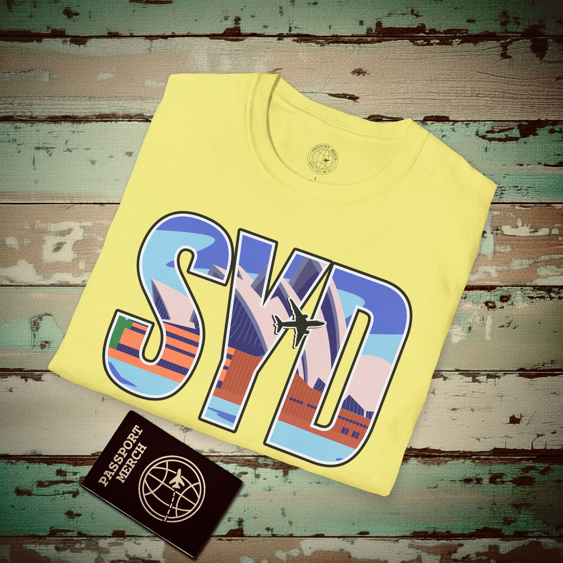 Airport Window Sydney Australia SYD T-Shirt Cornsilk / S