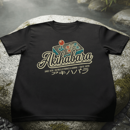 Akihabara Retro Joystick, Japan T-Shirt Black / S