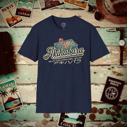 Akihabara Retro Joystick, Japan T-Shirt Navy / S