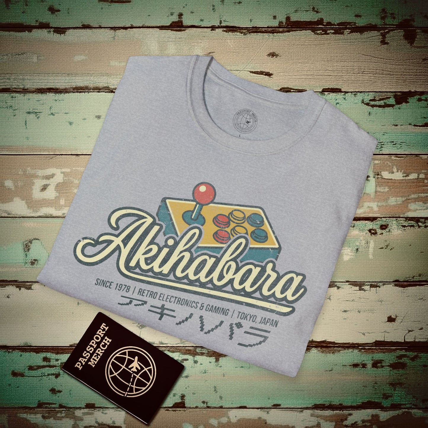 Akihabara Retro Joystick, Japan T-Shirt Sport Grey / S