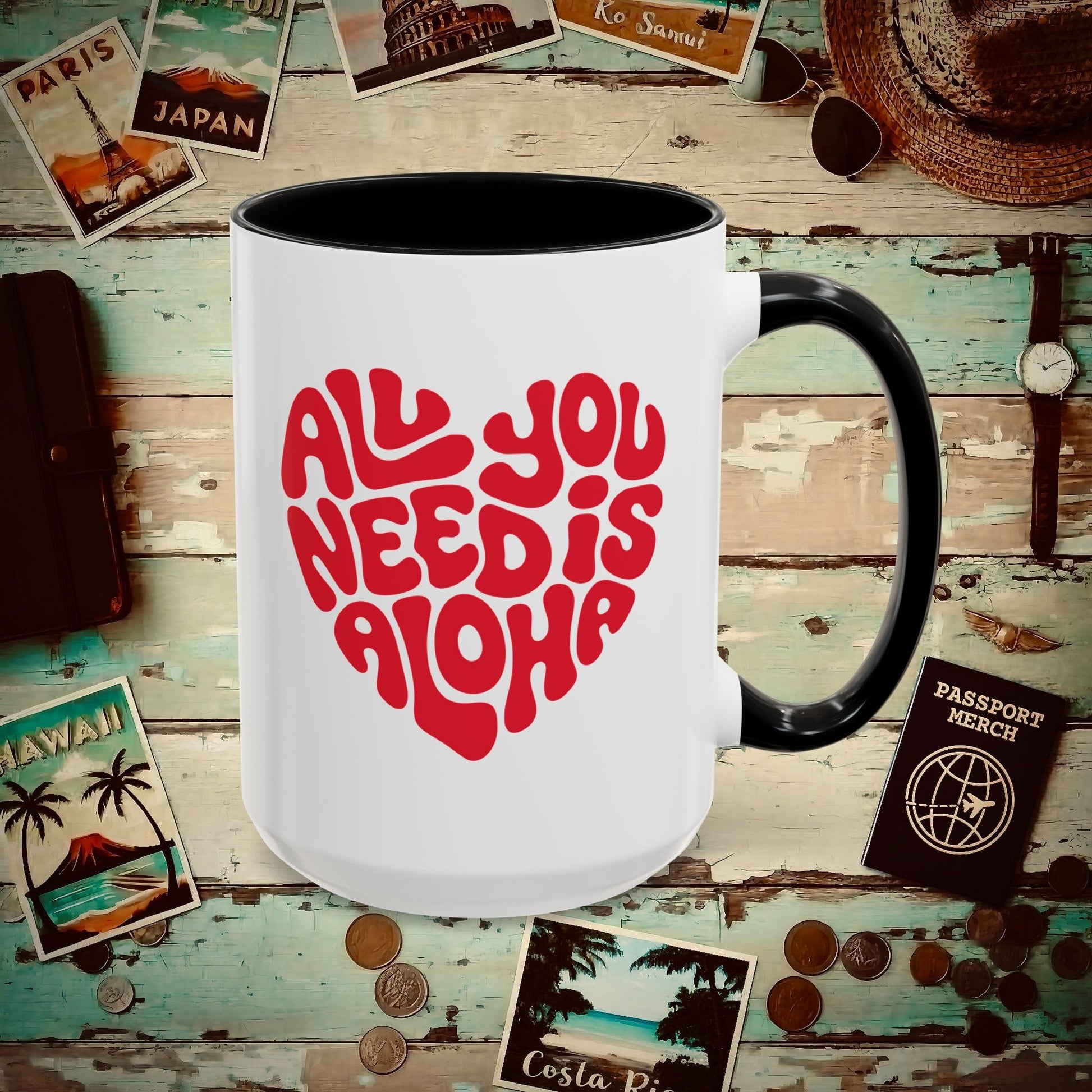 All You Need Is Aloha, Hawaii 15oz Mug Black / 15oz