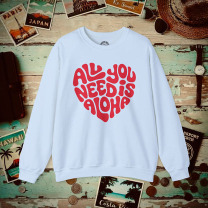 All You Need Is Aloha, Hawaii Crewneck Light Blue / S