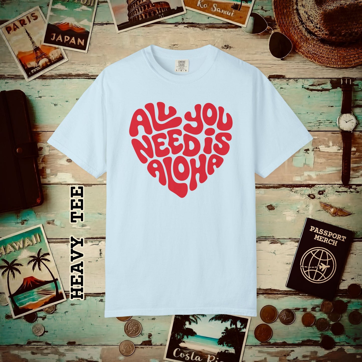 All You Need Is Aloha, Hawaii Heavy Tee Chambray / S