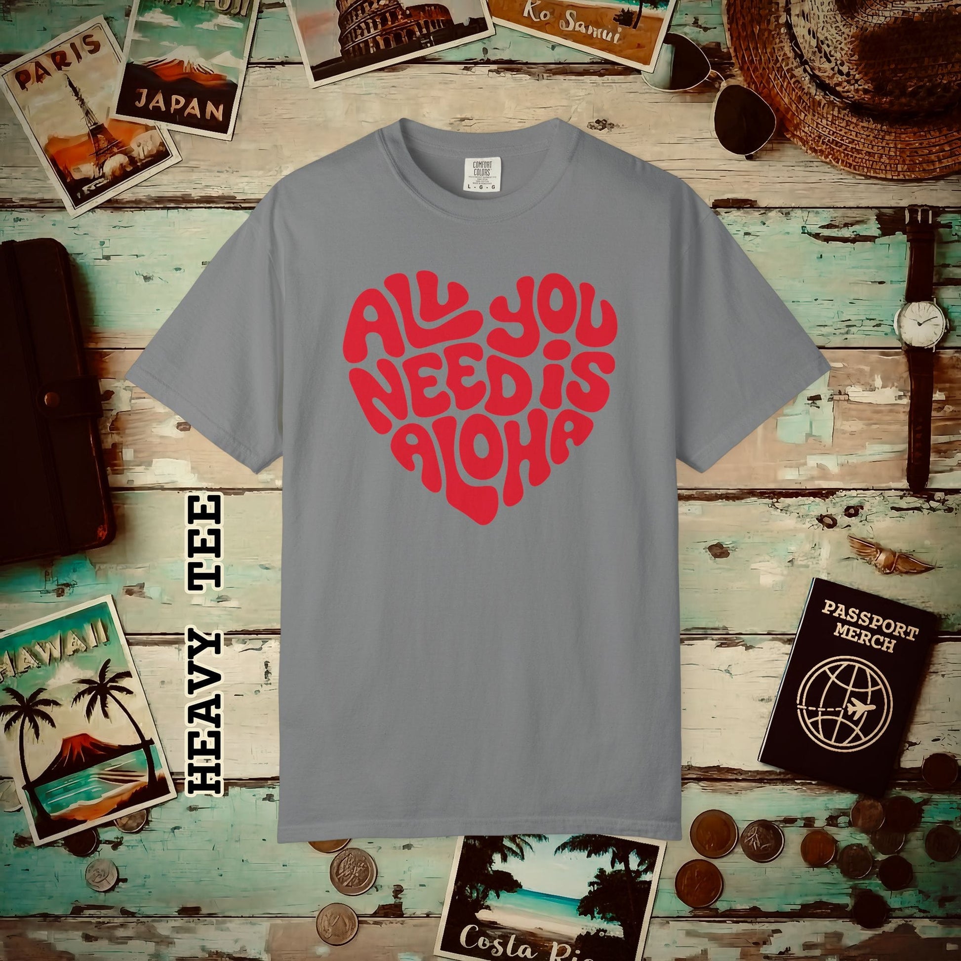 All You Need Is Aloha, Hawaii Heavy Tee Grey / S