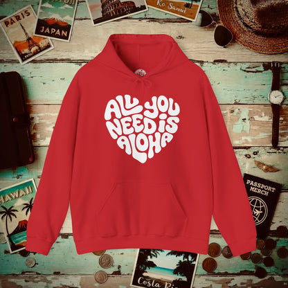 All You Need Is Aloha, Hawaii Hoodie Red / S