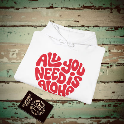 All You Need Is Aloha, Hawaii Hoodie White / S
