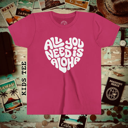 All You Need Is Aloha, Hawaii Kids Tee Berry / S